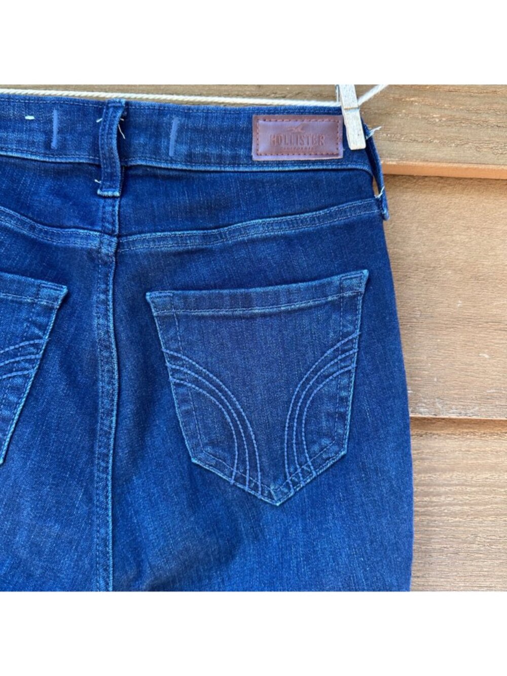Hollister Curvy High-Rise Super Skinny Jeans W25R Dark Wash Denim Womens - Picture 10 of 12